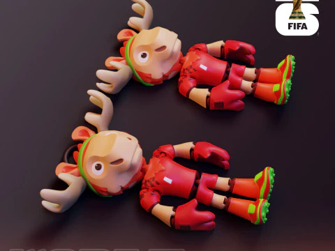 Maple Flexi - 2026 World Cup Mascot 3D Print Model
