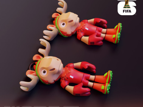 Maple Flexi - 2026 World Cup Mascot 3D Принт Модель