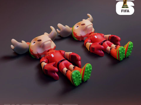 Maple Flexi - 2026 World Cup Mascot 3D Print Model
