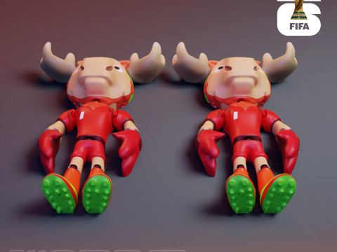 Maple Flexi - 2026 World Cup Mascot 3D Принт Модель