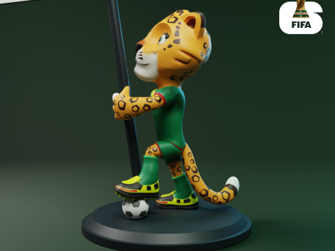 Zayu with Flag - 3D Mascot 2026 World Cup 3D Baskı Modeli