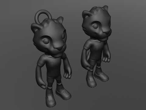 Zayu - Maskot Piala Dunia 2026 - Gantungan Kunci - Meksiko Model Cetak 3D