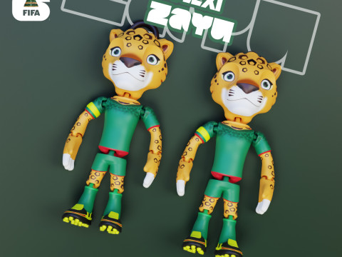 Zayu Flexi - 2026 World Cup Mascot - Mexico Model Cetak 3D