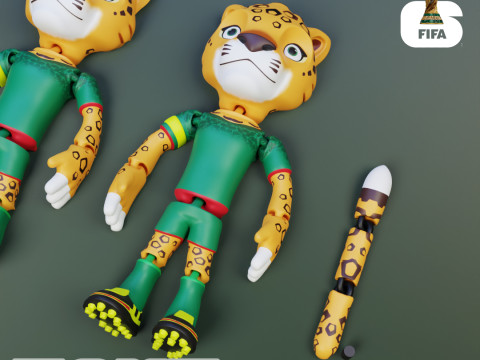 Zayu Flexi - 2026 World Cup Mascot - Mexico Model Cetak 3D