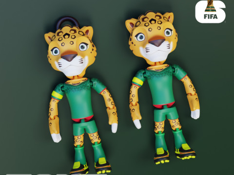 Zayu Flexi - 2026 World Cup Mascot - Mexico Model Cetak 3D