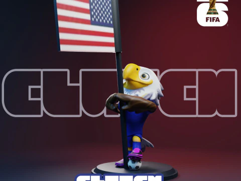 Clutch with Flag - 3D Mascots for the 2026 World Cup 3D Print Model