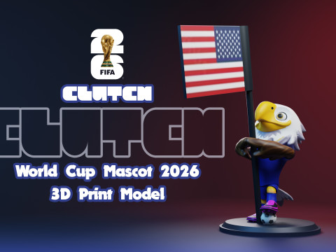 Clutch with Flag - 3D Mascots for the 2026 World Cup 3D printmodel