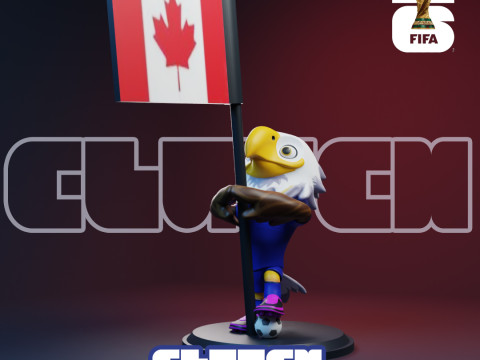 Clutch with Flag - 3D Mascots for the 2026 World Cup 3D printmodel