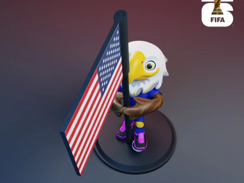 Клатч с флагом &ndash; 3D талисманы ЧМ-2026 3D Принт Модель