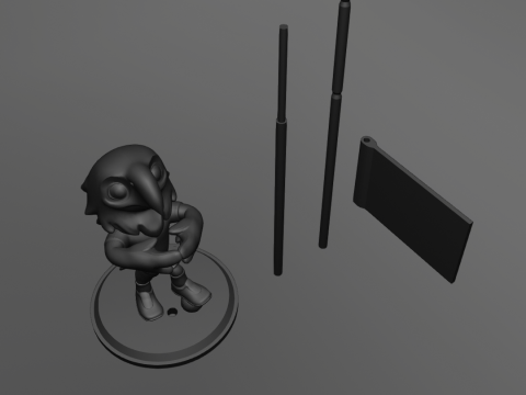 Clutch with Flag - 3D Mascots for the 2026 World Cup 3D printmodel