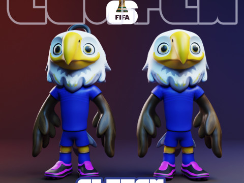 Clutch - 2026 World Cup Mascots - Keychain - USA 3D printmodel