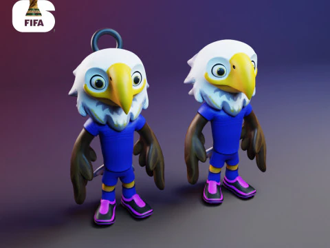 Clutch - 2026 World Cup Mascots - Keychain - USA 3D Print Model