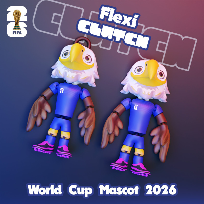 Flexi Clutch - 2026 World Cup Mascots - USA Modelo de Impressão 3D .c4d .max .obj .3ds .fbx .stl .blend