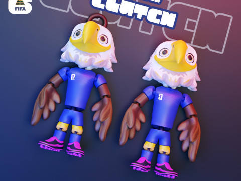 Flexi Clutch - 2026 World Cup Mascots - USA 3D printmodel