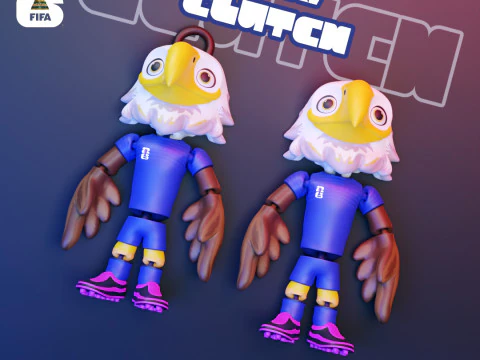 Flexi Clutch - Mascotte della Coppa del Mondo 2026 - USA Modello di stampa 3D