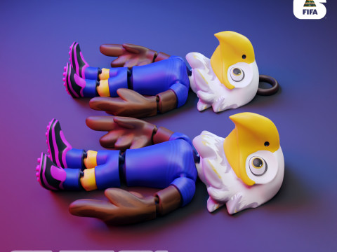 Flexi Clutch - 2026 World Cup Mascots - USA Modelo de Impressão 3D