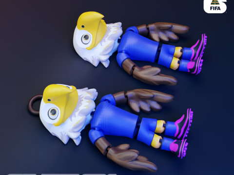 Flexi Clutch - 2026 World Cup Mascots - USA Modelo de Impressão 3D
