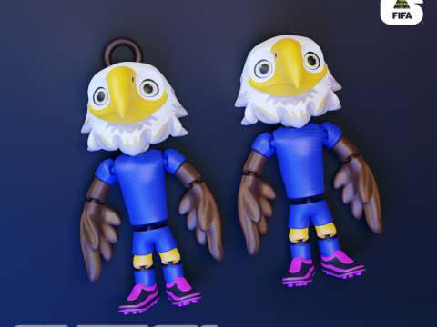 Flexi Clutch - 2026 World Cup Mascots - USA Modelo de Impressão 3D