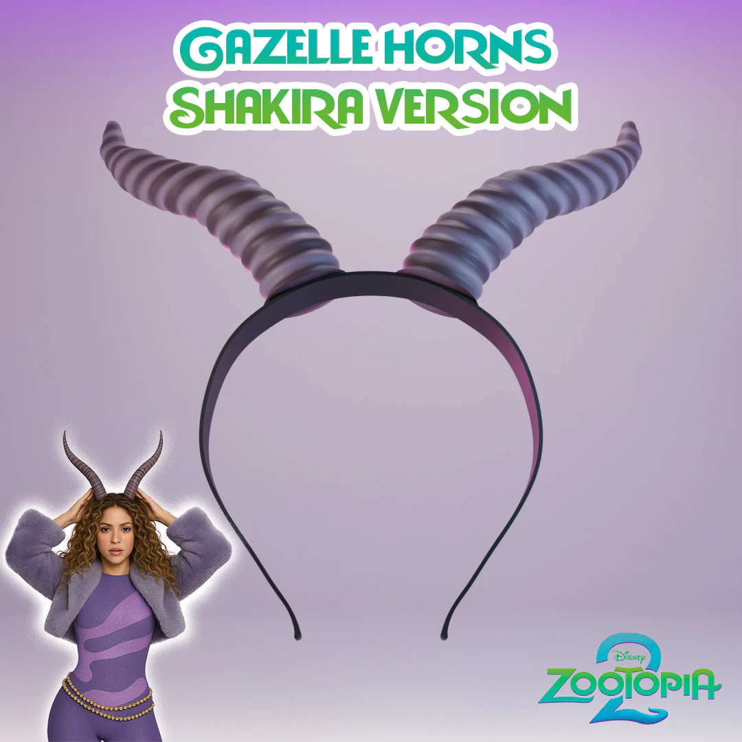Gazzelle Horn Headband - Shakira - Zootopia 2 - Halloween Costume 3D Print Model .c4d .max .obj .3ds .fbx .stl .blend 
