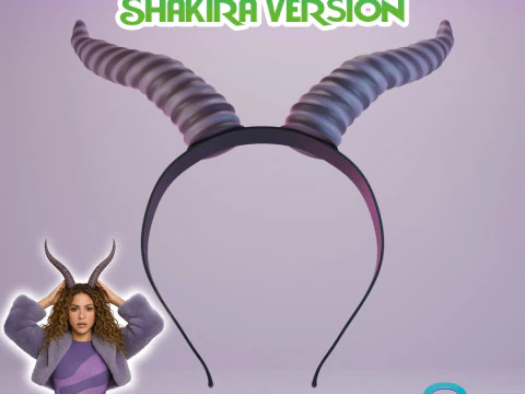 Gazzelle Boynuzlu Sa&ccedil; Bandı - Shakira - Zootopia 2 - Cadılar Bayramı Kost&uuml;m&uuml; 3D Baskı Modeli