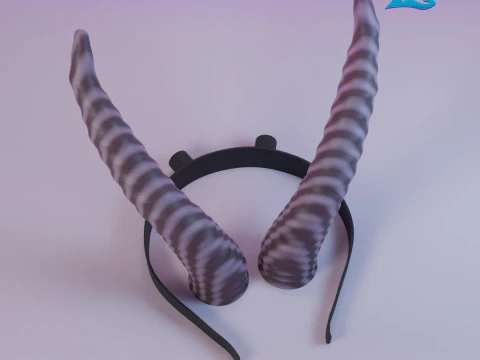 Gazzelle Horn Headband - Shakira - Zootopia 2 - Halloween Costume 3D Print Model