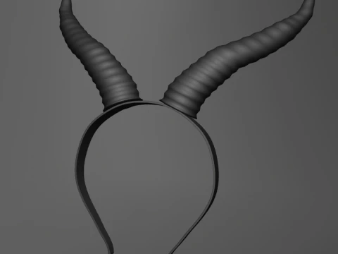 Gazzelle Horn Headband - Shakira - Zootopia 2 - Halloween Costume 3D Print Model