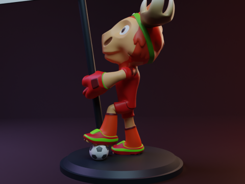 2026 World Cup Mascot Pack with Flags - Zayu - Clutch - Maple 3D 프린트 모델