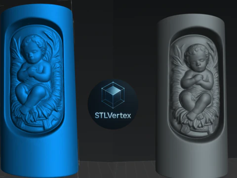 Baby Jesus in Candle 3D Print Model