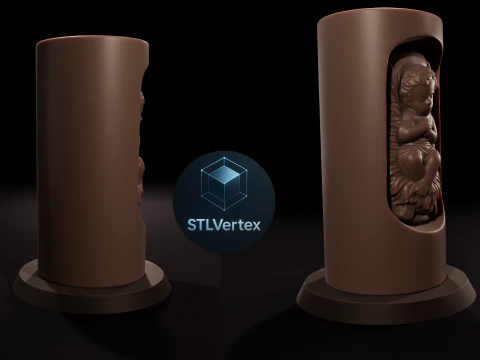 Baby Jesus in Candle 3D Print Model