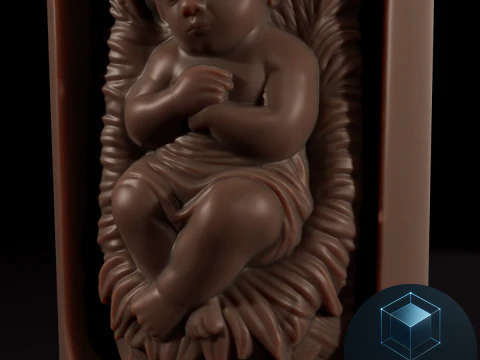 Baby Jesus in Candle 3D Print Model