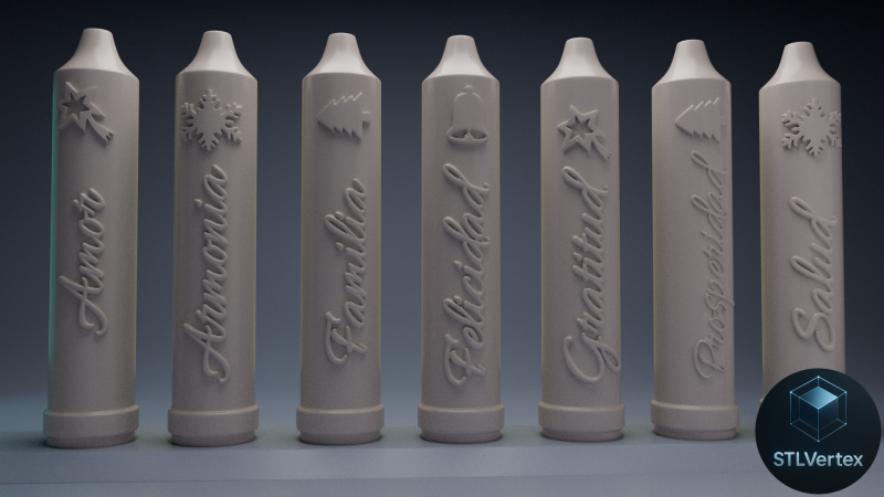Candles for the day of the little Candles 3D Принт Модель .c4d .max .obj .3ds .fbx .stl .blend 