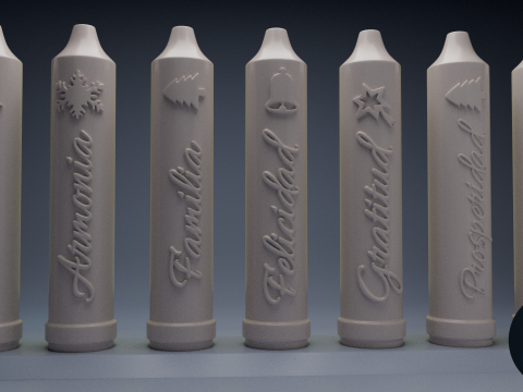Candles for the day of the little Candles Modello di stampa 3D