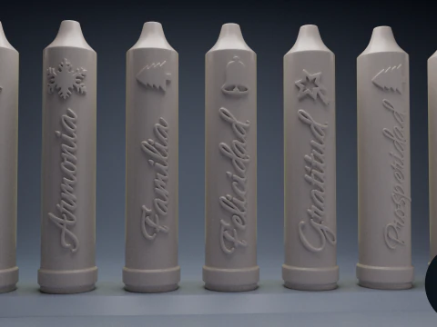 Candles for the day of the little Candles Spanish 3D printing 3D Print Model