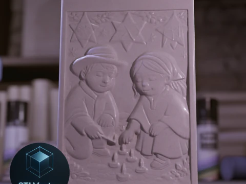 Candela di Natale Modello 3D