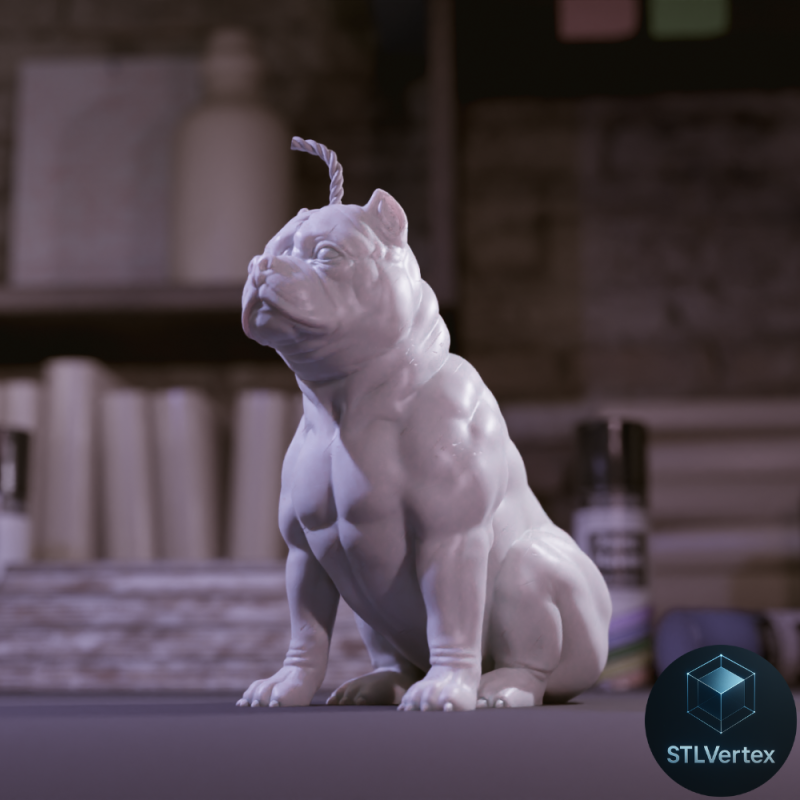 Bull Dog 3D Model .c4d .max .obj .3ds .fbx .stl .blend 