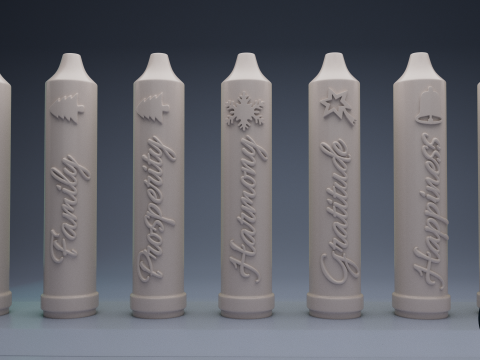 Candles for the day of the little Candles English Modèle 3D