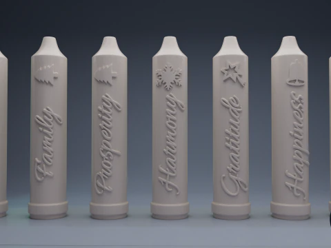Candles for the day of the little Candles English 3D printing 3D Model