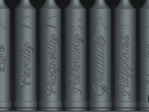 Candles for the day of the little Candles English 3D Модель