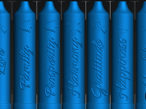 Candles for the day of the little Candles English 3D Модель