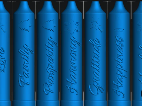 Candles for the day of the little Candles English 3D printing 3D Model