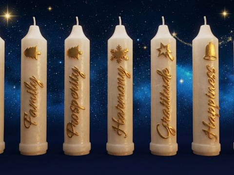 Candles for the day of the little Candles English 3D printing 3D Model