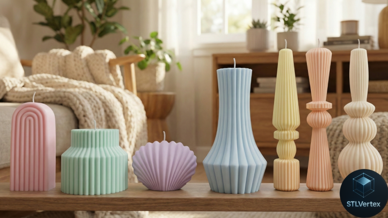 Traditional Candles 3D printing 3D Model .c4d .max .obj .3ds .fbx .stl .blend 