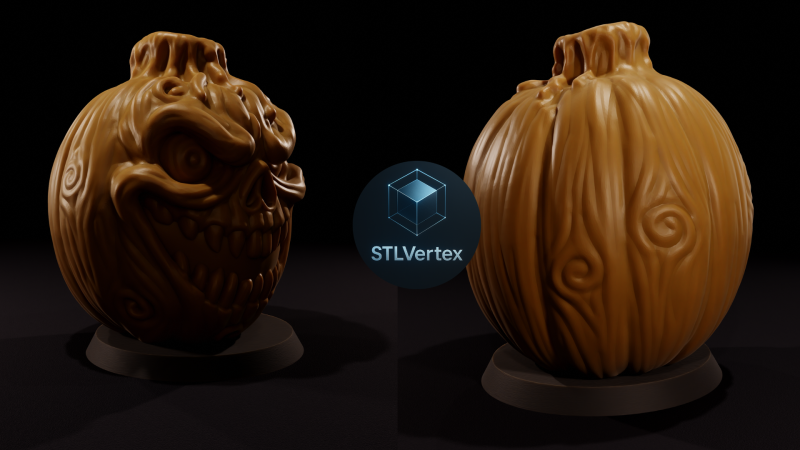 Pumpkin 3D Printable Model 3D 模型 .c4d .max .obj .3ds .fbx .stl .blend 