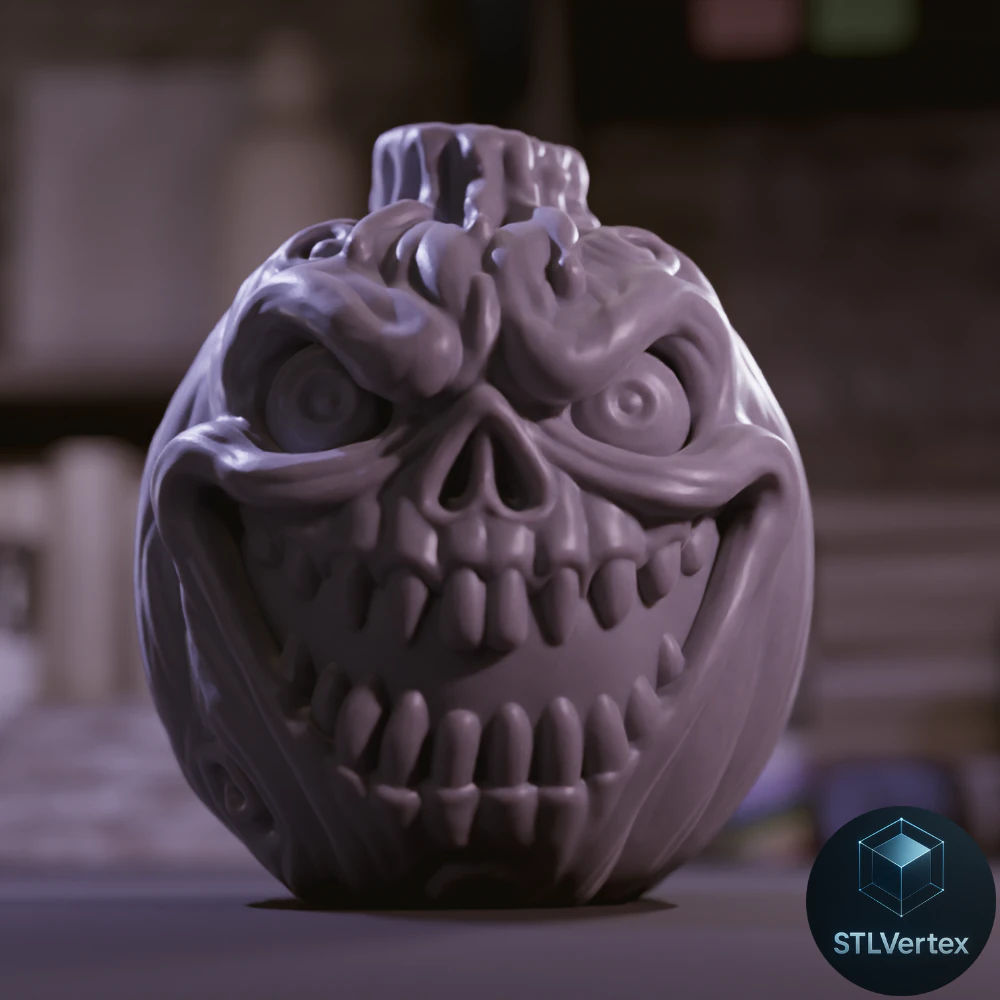 Pumpkin 3D Printable Model 3D Model .c4d .max .obj .3ds .fbx .stl .blend 