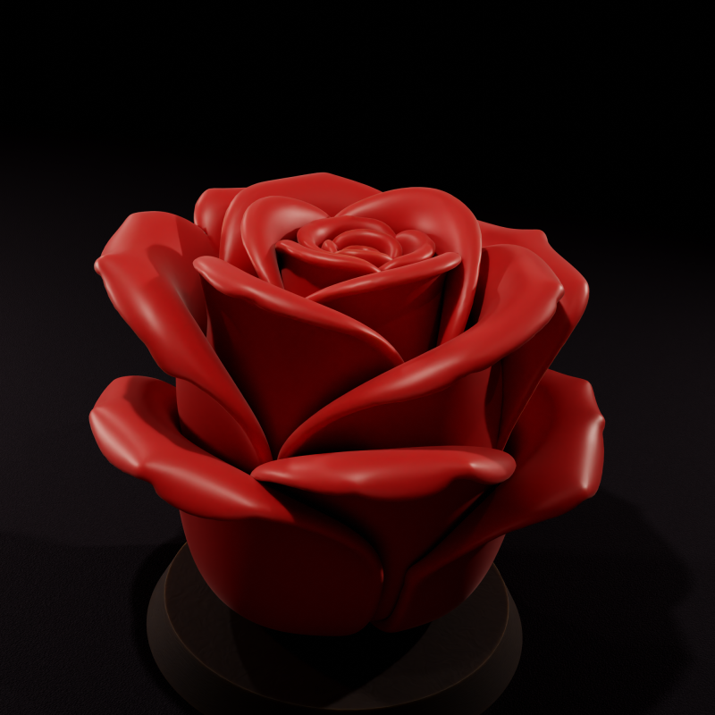 Rosa Vela Decorativa - Candle STL OBJ 3D 프린트 모델 .c4d .max .obj .3ds .fbx .stl .blend
