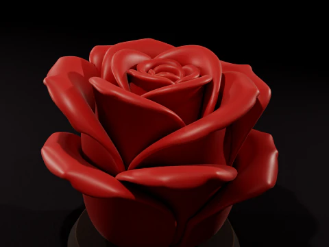 Rosa Vela Decorativa - Vela STL OBJ Modelo de Impressão 3D