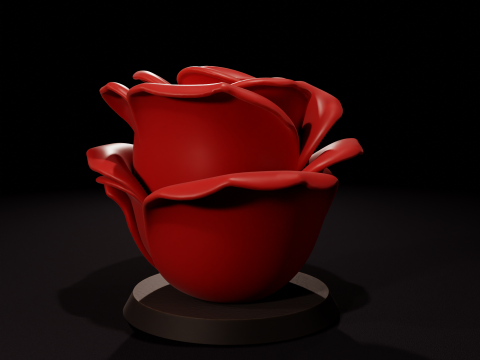 Rosa Vela Decorativa - Candle STL OBJ 3D 프린트 모델