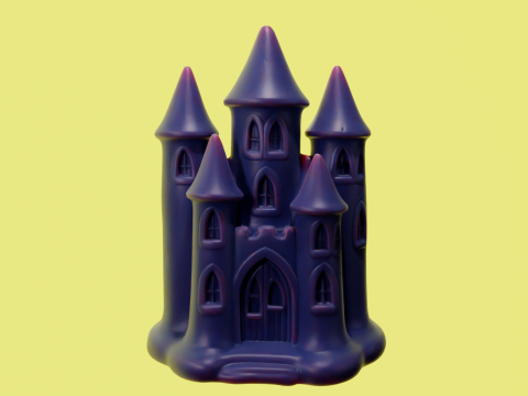 Castle candle mold 3D प्रिंट मॉडल
