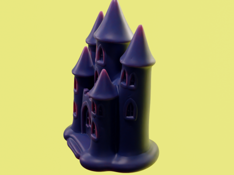 캐슬 캔들 몰드 3D 프린트 모델