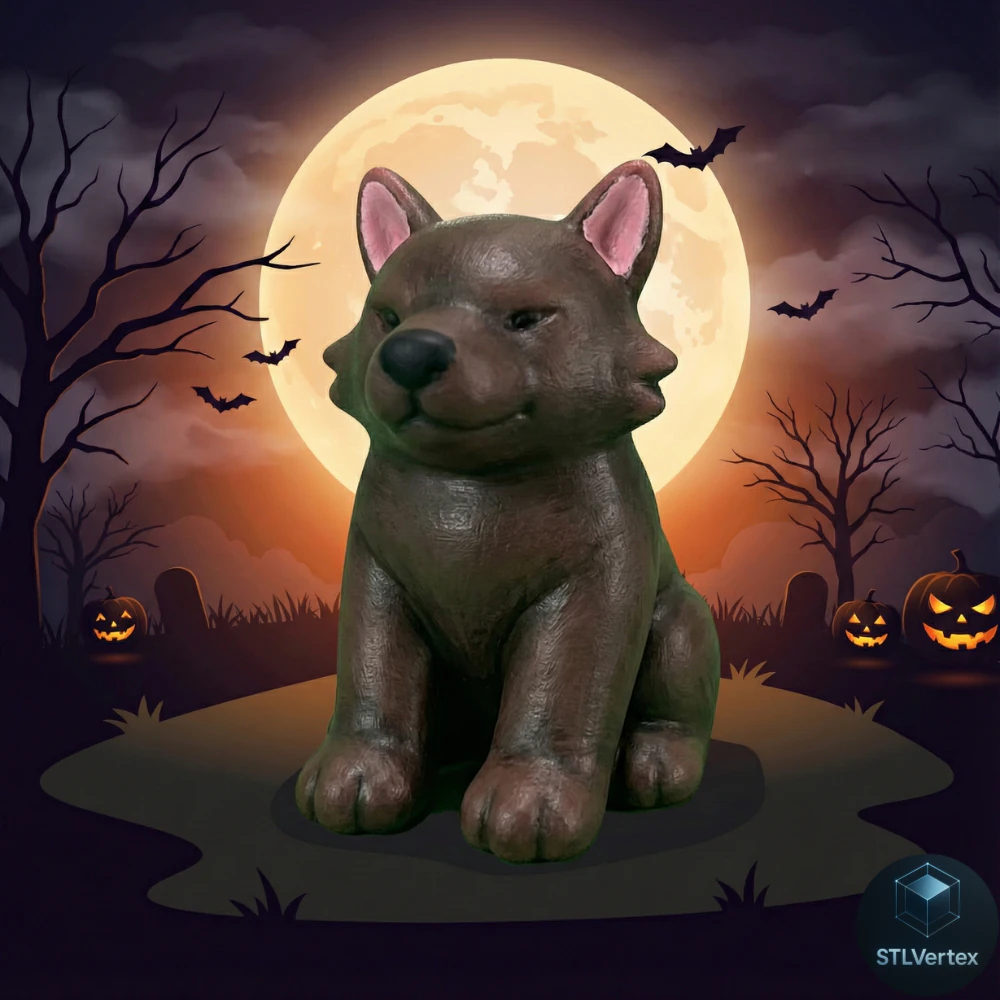 Chibi Werewolf 3D printing STL 3D Model .c4d .max .obj .3ds .fbx .stl .blend 